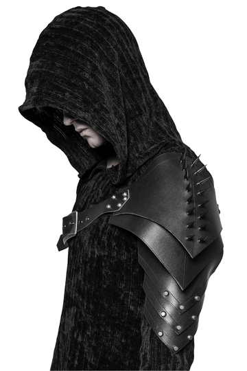 Metal-buckled Strap for Punk Armor with Spiked Shoulder